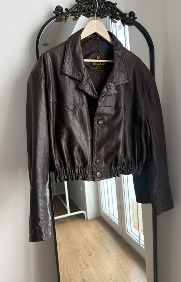 Brązowa kurtka upcykling